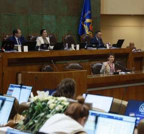 Sala de la Cámara durante el debate que modifica la Ley de Migración y Extranjería. Foto: Cámara. Sala de la Cámara durante el debate que modifica la Ley de Migración y Extranjería.