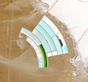 Mina de litio en el Salar de Olaroz, Argentina / Fotografía: Planet Labs, Inc. Mina de litio en el Salar de Olaroz, Argentina / Fotografía: Planet Labs, Inc.