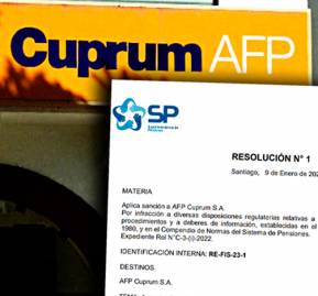 SP sancionó a Cuprum con $77 millones.