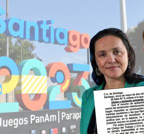 Gianna Cunazza, directora ejecutiva de Santiago 2023. Jaime Pizarro, ministro del Deporte. Gianna Cunazza, directora ejecutiva de Santiago 2023. Jaime Pizarro, ministro del Deporte.