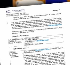 Oficio SCJ sobre apuestas ilegales. Oficio SCJ sobre apuestas ilegales.