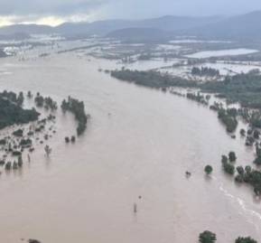 Sobrevuelo en la región del Maule, una de las más afectadas. Foto: Ministerio de Obras Públicas.