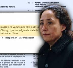 Usuario de Instagram "murray.ro" amenaza a fiscal Ximena Chong. Usuario de Instagram "murray.ro" amenaza a fiscal Ximena Chong
