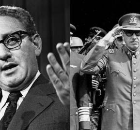 Henry Kissinger y el general Augusto Pinochet en 1973.