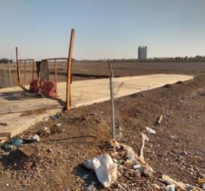 Terreno donde se debía comenzar a instalar en abril el hospital modular de Cerrillos Terreno donde se debía comenzar a instalar en abril el hospital modular de Cerrillos