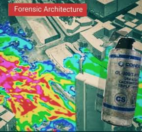 Mapa de acumulación de gas CS en Plaza Dignidad. Fuente: Forensic Architecture