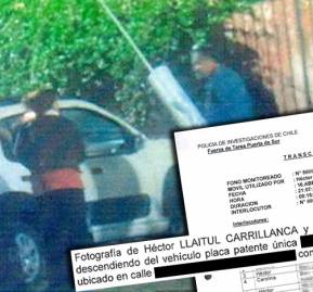 Foto de periodista reunida con Llaitul incluida en expediente. Foto de periodista reunida con Llaitul incluida en expediente.
