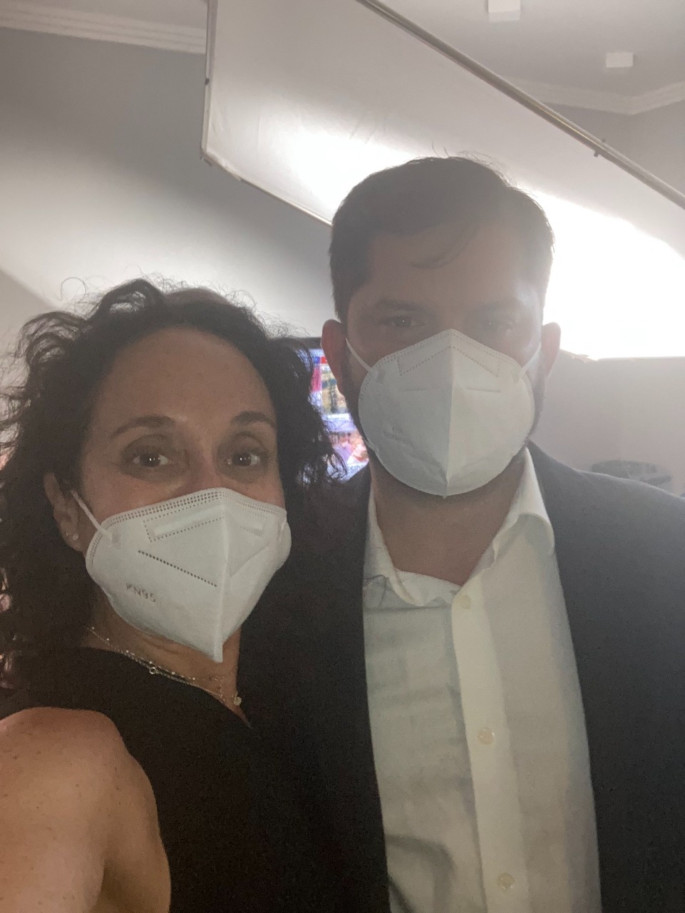 Tatiana Klima y Gabriel Boric, foto del Twitter de Klima, 19 de diciembre, 7:37 pm 