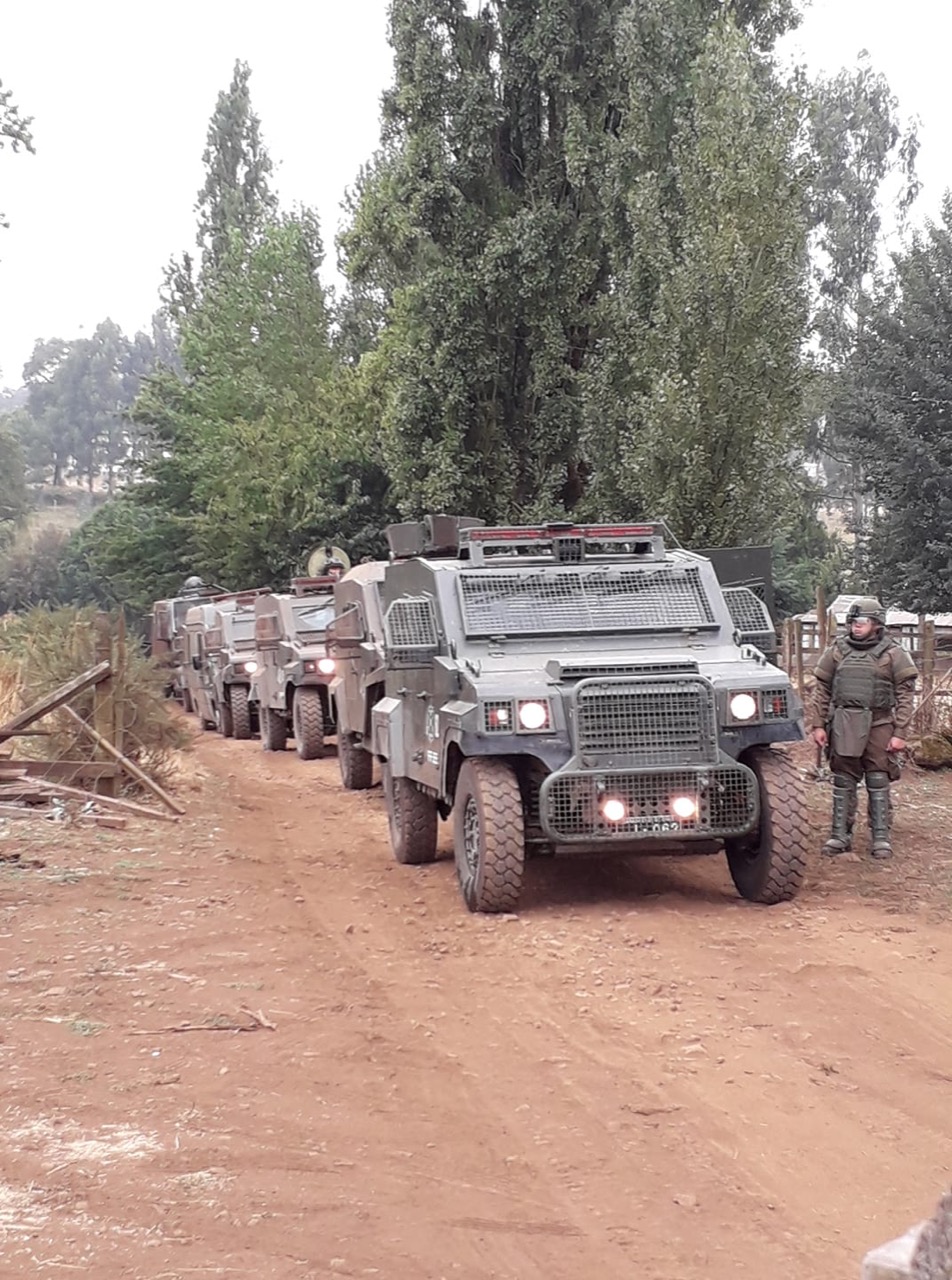 Ingreso de Fuerzas Especiales de Carabineros en Malleco Ingreso de Fuerzas Especiales de Carabineros en Malleco