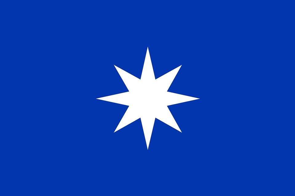 Representación de la wüñelfe, estrella de 8 puntas.